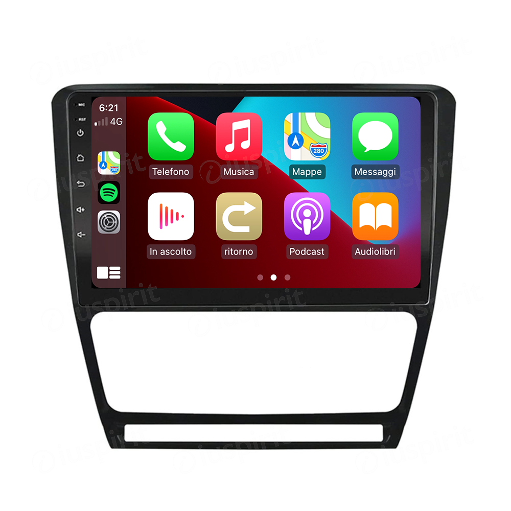 ANDROID autoradio navigatore per Skoda Octavia 2004-2013 CarPlay Android Auto GPS USB WI-FI Bluetooth 4G LTE