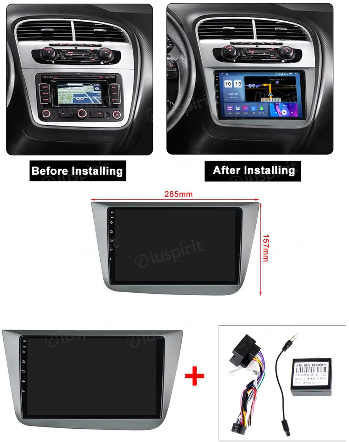 ANDROID autoradio navigatore per Seat Altea 5P 2004-2015 Seat Toledo 5P III 3 2004-2009 CarPlay Android Auto GPS USB WI-FI Bluetooth 4G LTE - immagine 7