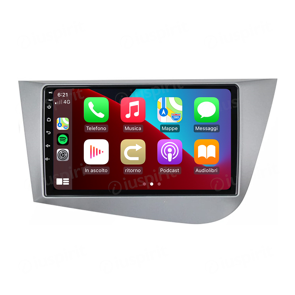 ANDROID autoradio navigatore per Seat Leon 2 MK2 2005-2012 CarPlay Android Auto GPS USB WI-FI Bluetooth 4G LTE