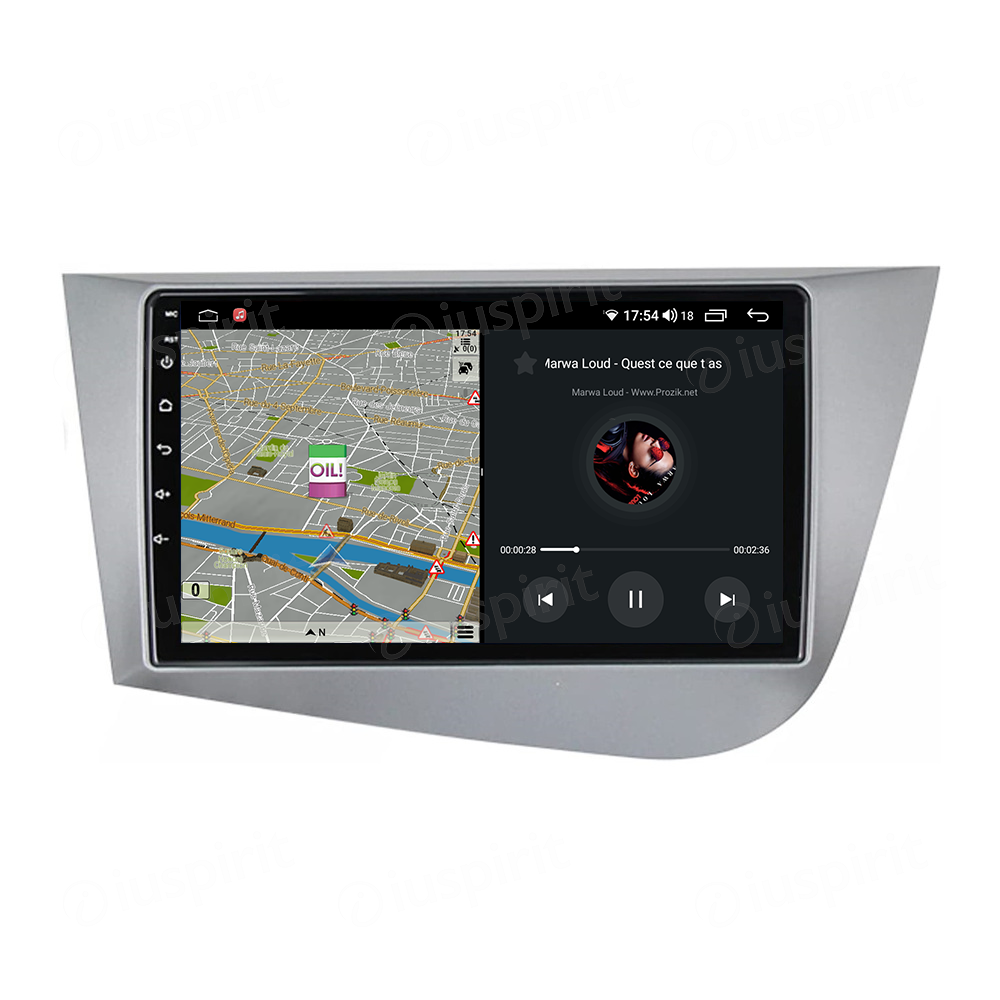ANDROID autoradio navigatore per Seat Leon 2 MK2 2005-2012 CarPlay Android Auto GPS USB WI-FI Bluetooth 4G LTE - immagine 4