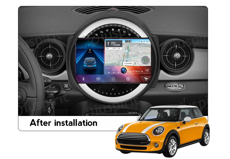 ANDROID autoradio navigatore per MINI COOPER R56 R60 2007-2015 CarPlay Android Auto GPS USB WI-FI Bluetooth 4G LTE - immagine 4