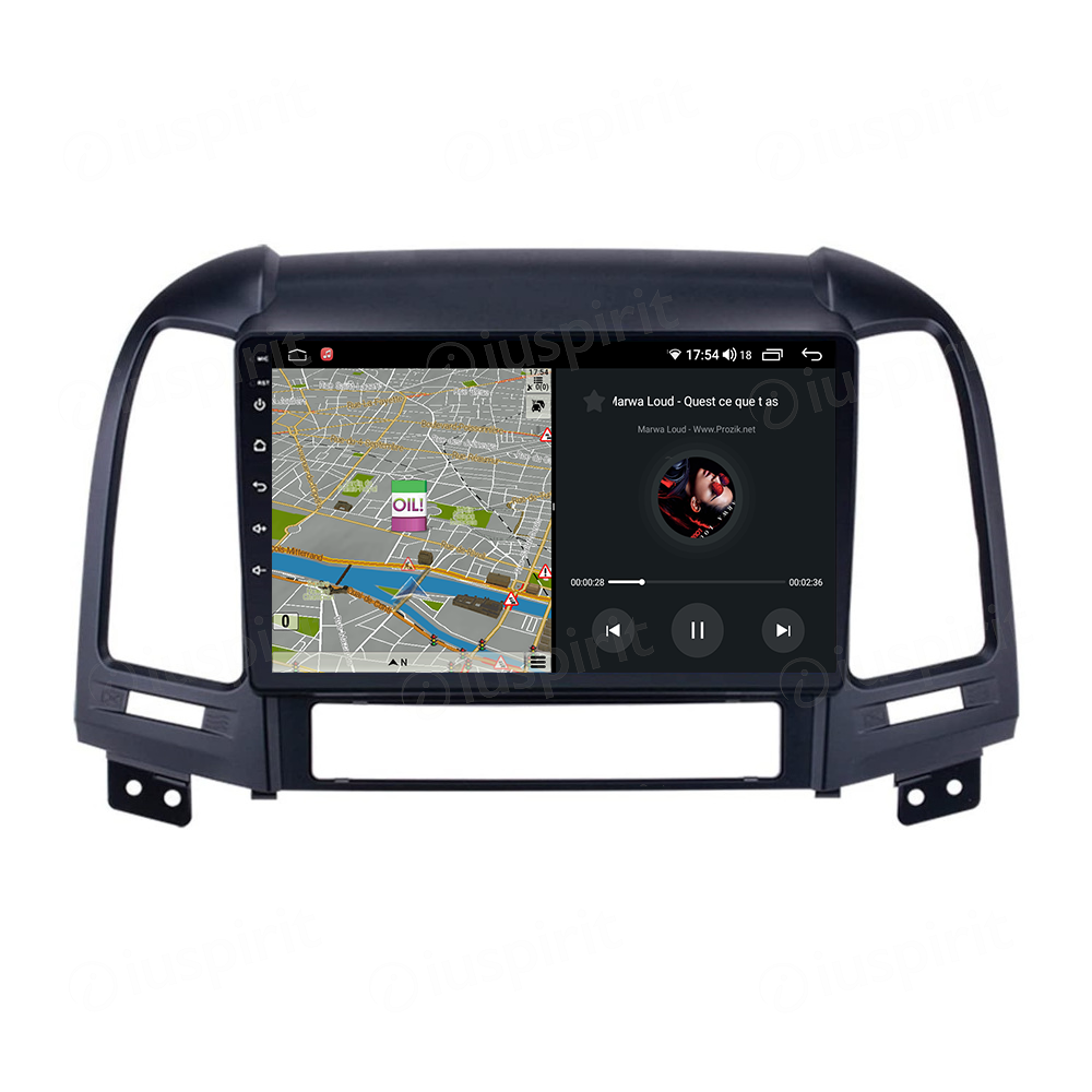 ANDROID autoradio navigatore per Hyundai Santa Fe Hyundai IX45 2006-2012 CarPlay Android Auto GPS USB WI-FI Bluetooth 4G LTE - immagine 4