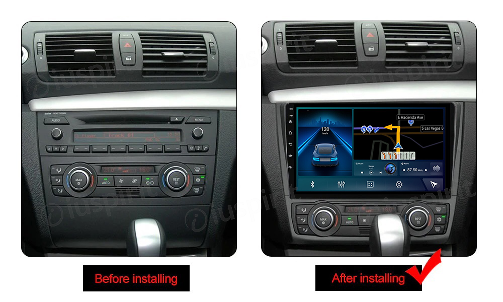 ANDROID autoradio navigatore per BMW serie 1 BMW E81 BMW E82 BMW E88 CarPlay Android Auto GPS USB WI-FI Bluetooth 4G LTE - immagine 6