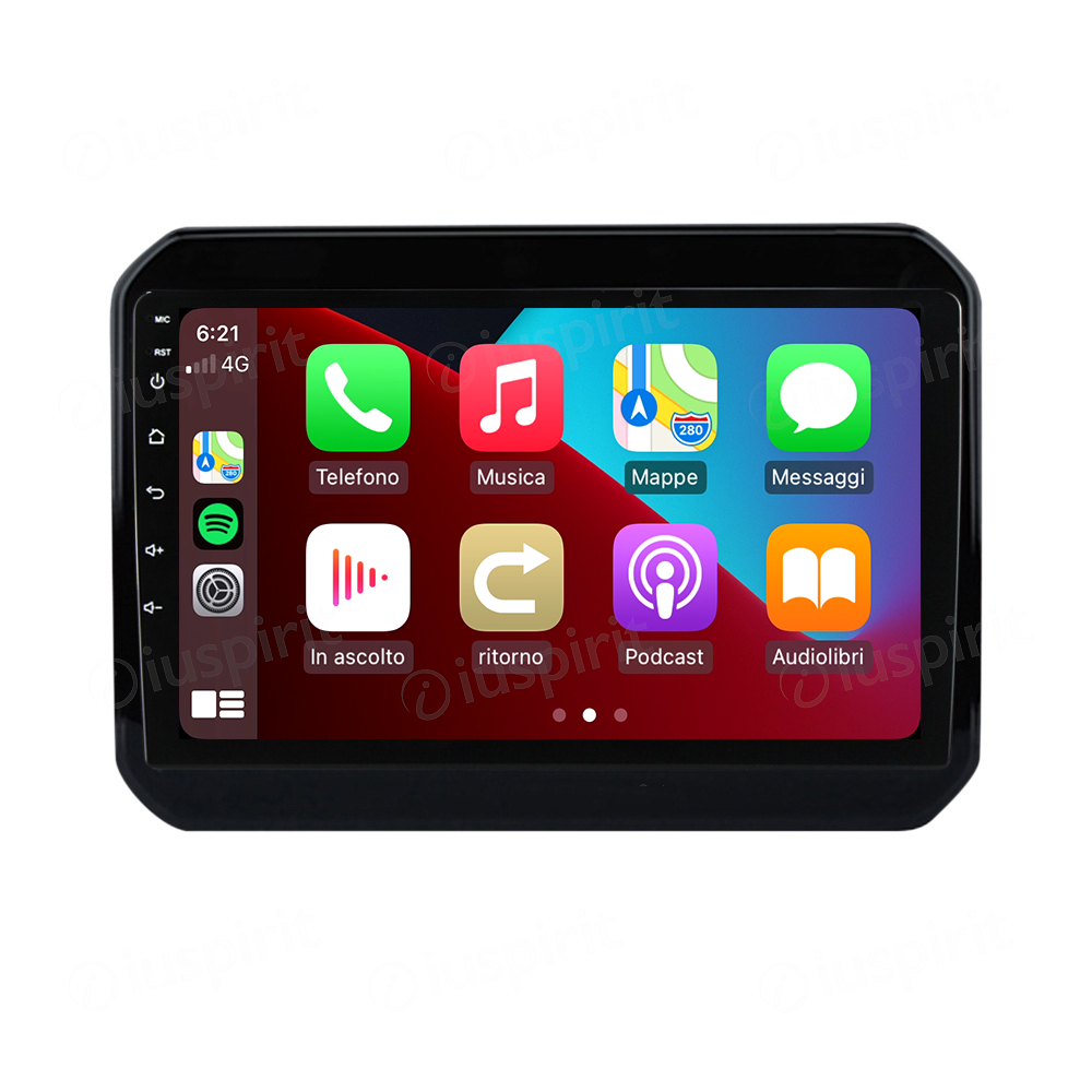 ANDROID autoradio navigatore per Suzuki Ignis 2016-2020 CarPlay Android Auto GPS USB WI-FI Bluetooth 4G LTE