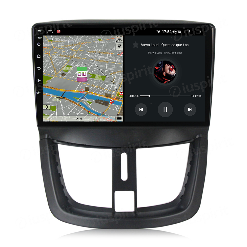 ANDROID autoradio navigatore per Peugeot 207 Peugeot 206 2007-2014 CarPlay Android Auto GPS USB WI-FI Bluetooth 4G LTE - immagine 4