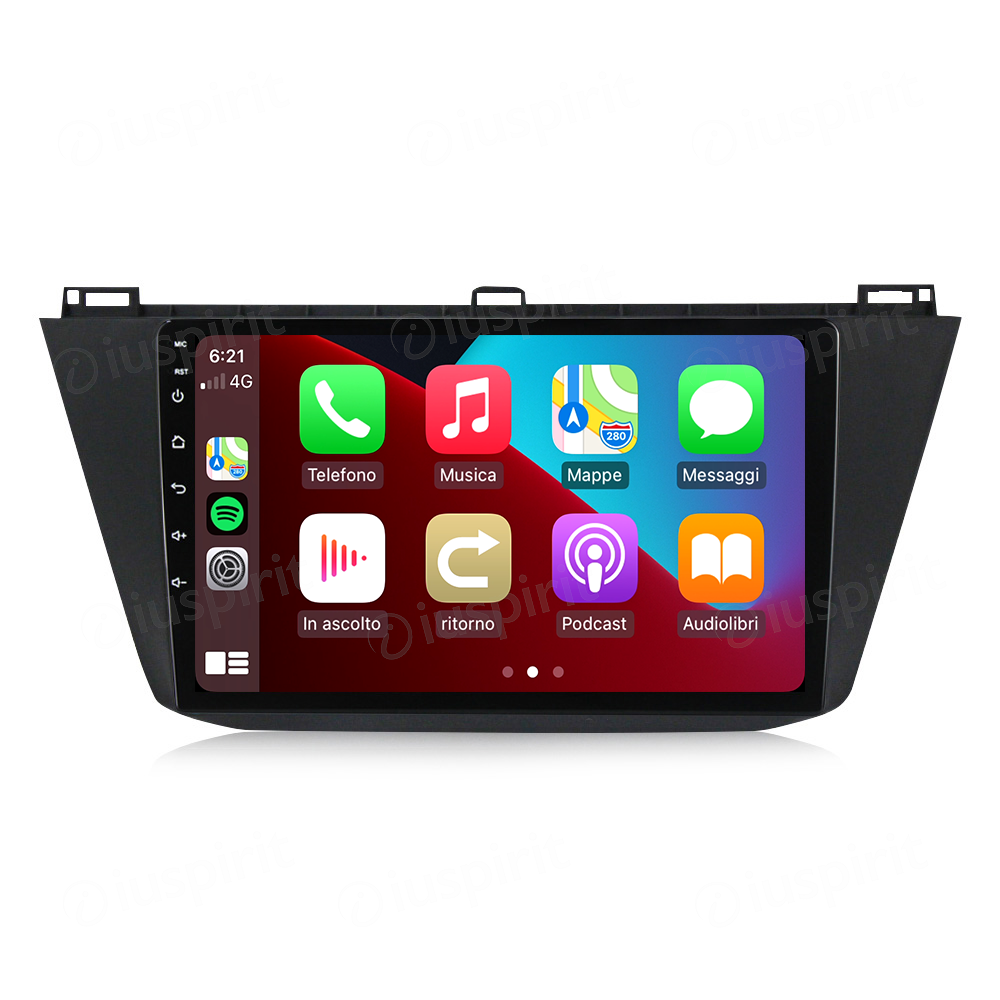 ANDROID autoradio navigatore per VW Tiguan 2016-2019 CarPlay Android Auto GPS USB WI-FI Bluetooth 4G LTE