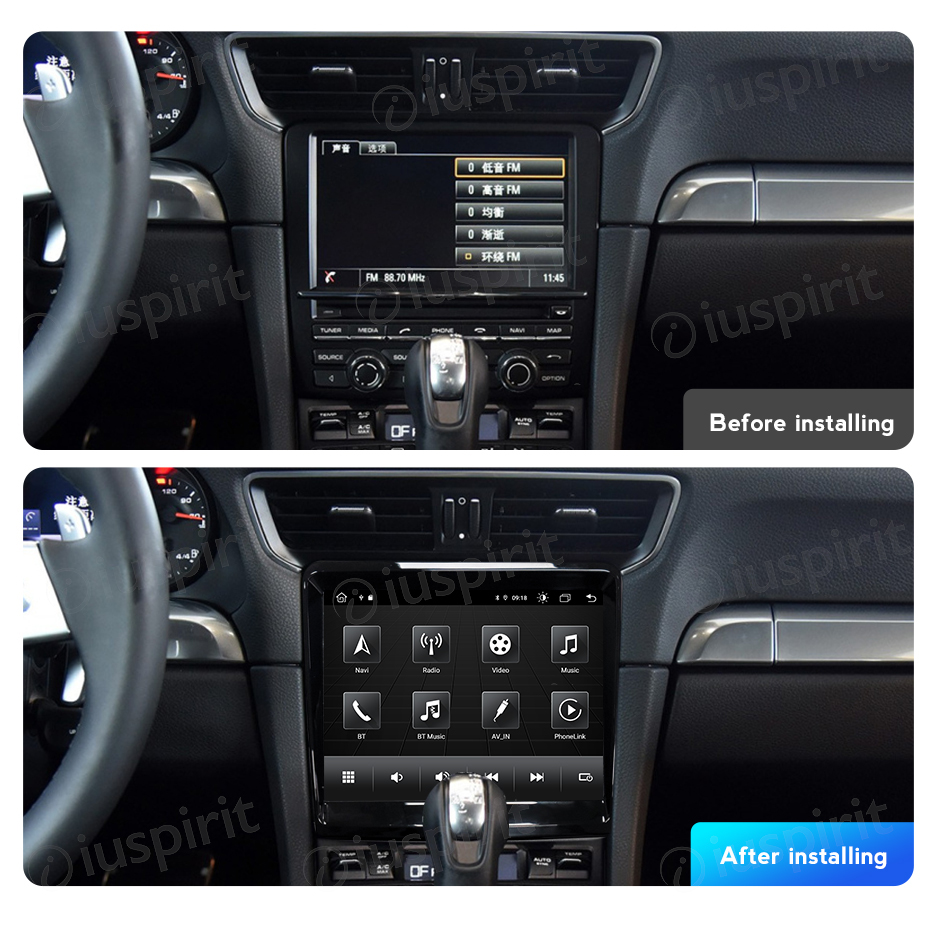 ANDROID autoradio navigatore per Porsche Boxster Cayman 718 911 918 981 997 PCM 3.1/4.0 Car Play Android Auto GPS USB WI-FI Bluetooth 4G LTE - immagine 5