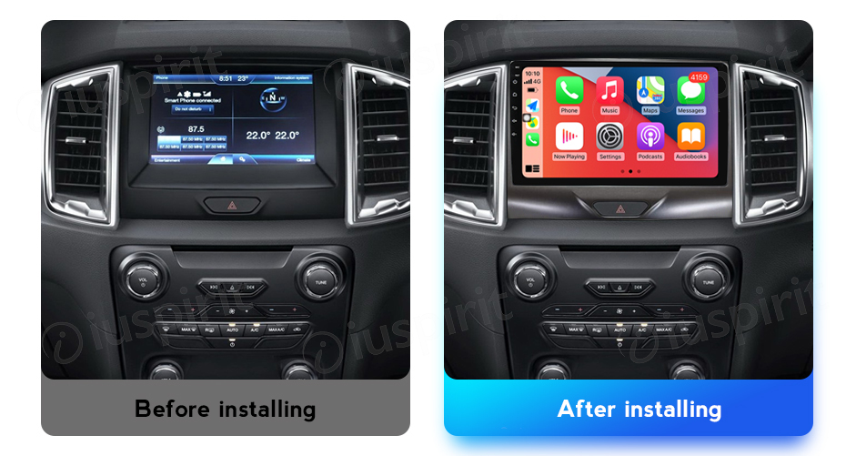 ANDROID autoradio navigatore per Ford Ranger 2015-2021 CarPlay Android Auto GPS USB WI-FI Bluetooth 4G LTE - immagine 6