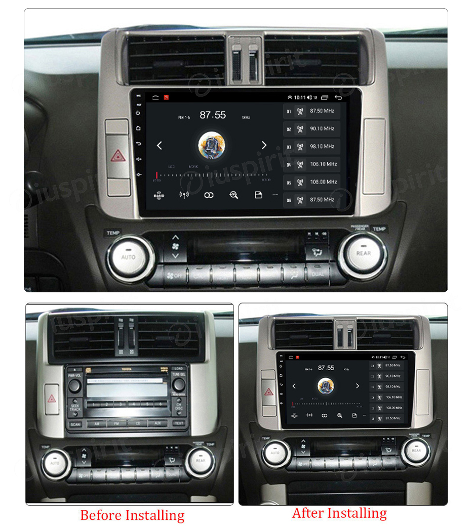 ANDROID car navigation system for Toyota Land Cruiser Prado 150 2009-2012 CarPlay Android Auto GPS USB WI-FI Bluetooth 4G LTE - Image 7