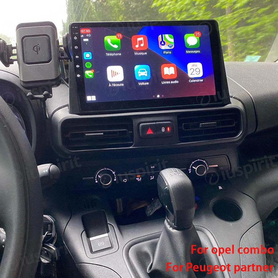 ANDROID autoradio navigatore per Citroen Berlingo Peugeot Rifter Peugeot Partner Opel Combo Fiat Doblo Toyota Proace City CarPlay Android Auto GPS USB WI-FI Bluetooth 4G LTE - immagine 7