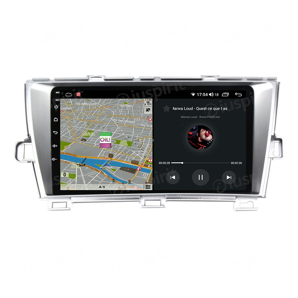 ANDROID autoradio navigatore per Toyota Prius 2009-2012 CarPlay Android Auto GPS USB WI-FI Bluetooth 4G LTE colore grigio - immagine 4