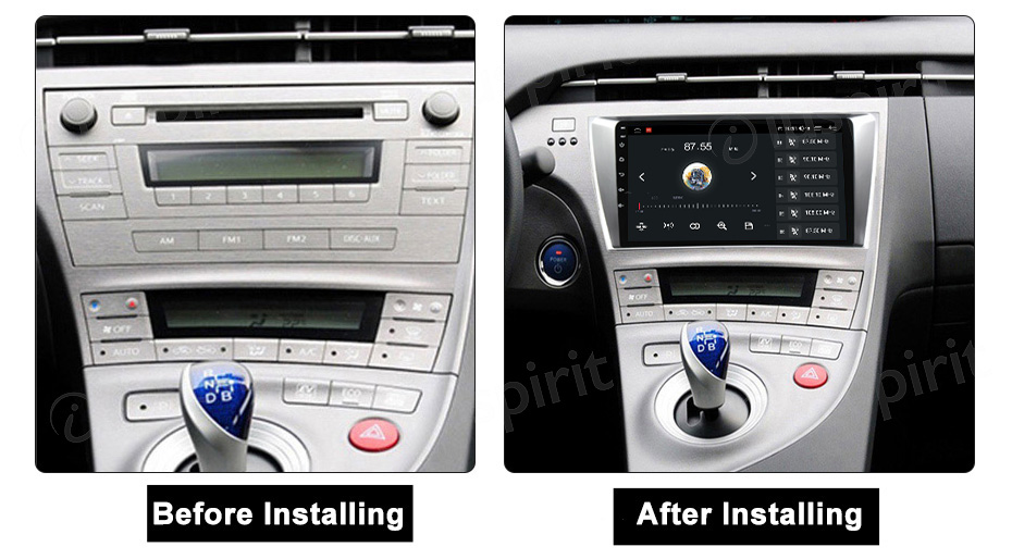 ANDROID autoradio navigatore per Toyota Prius 2009-2012 CarPlay Android Auto GPS USB WI-FI Bluetooth 4G LTE colore grigio - immagine 6