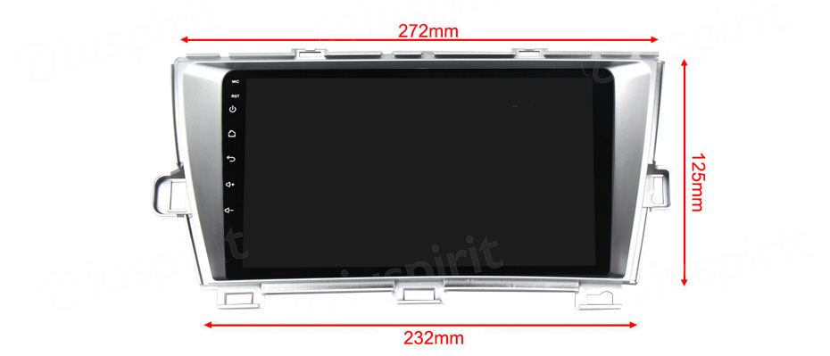 ANDROID autoradio navigatore per Toyota Prius 2009-2012 CarPlay Android Auto GPS USB WI-FI Bluetooth 4G LTE colore grigio - immagine 7