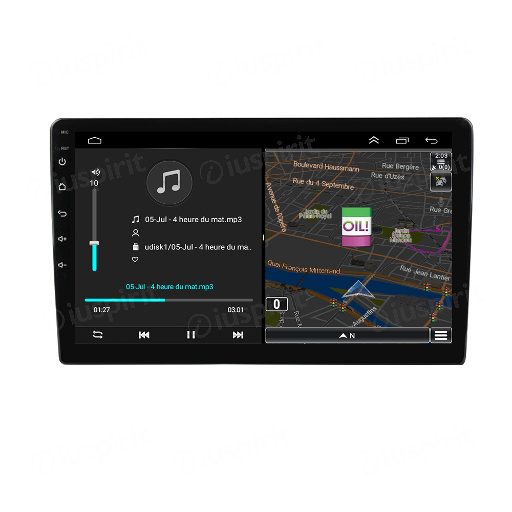 ANDROID autoradio navigatore universale 9/10.1 GPS WI-FI USB Bluetooth MirrorLink - immagine 3
