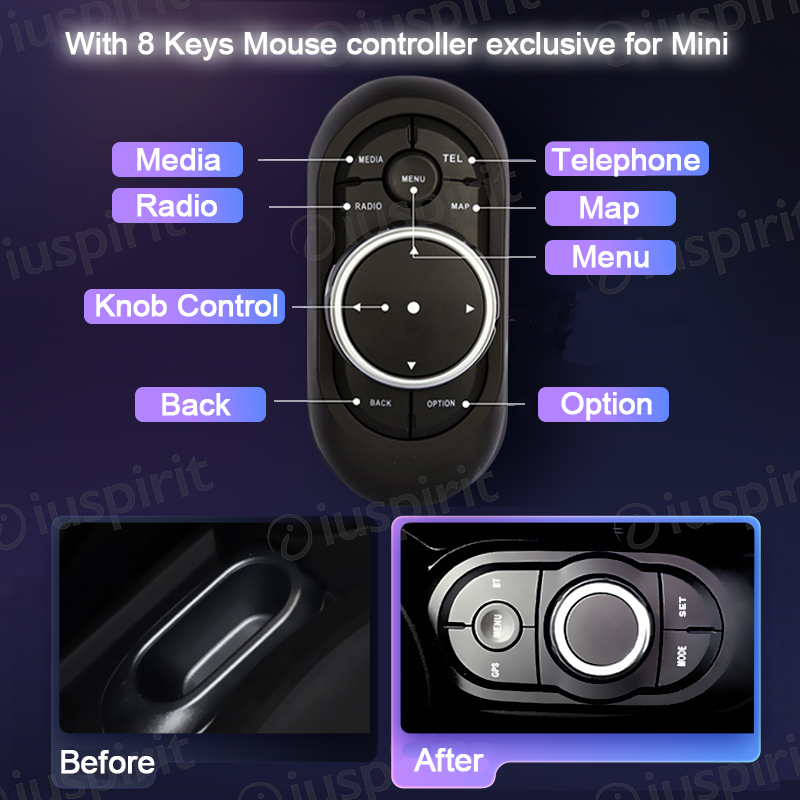 ANDROID autoradio navigatore per MINI COOPER R55 R56 2014-2020 CarPlay Android Auto GPS WI-FI Bluetooth - immagine 6