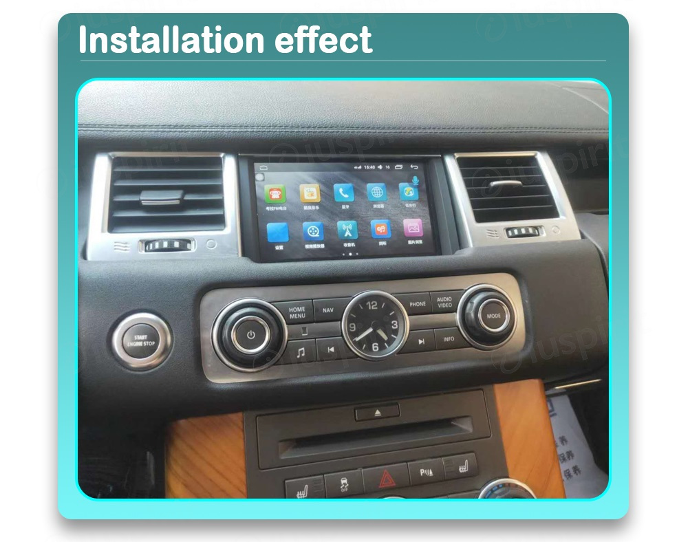 ANDROID autoradio navigatore per Land Rover Range Rover Sport 2010-2013 CarPlay Android Auto GPS USB WI-FI Bluetooth 4G LTE - immagine 5