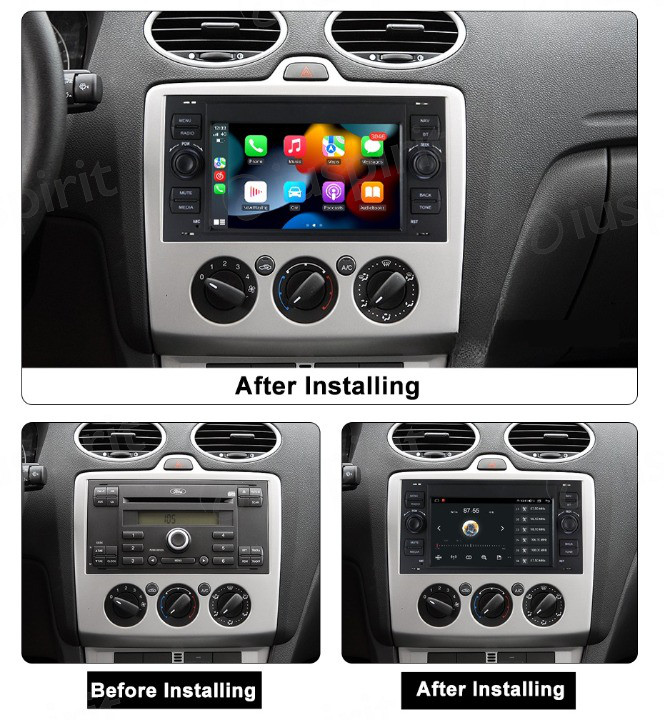 ANDROID autoradio navigatore per Ford Fiesta Transit Focus Mondeo S-Max C-Max Galaxy Fusion Kuga CarPlay Android Auto GPS USB WI-FI Bluetooth 4G LTE - immagine 6