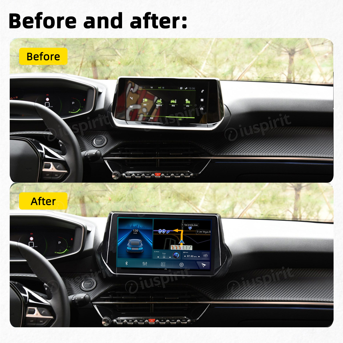 ANDROID autoradio navigatore per Peugeot 208 Peugeot 2008 2019 2020 Android Auto GPS USB WI-FI Bluetooth 4G LTE - immagine 6