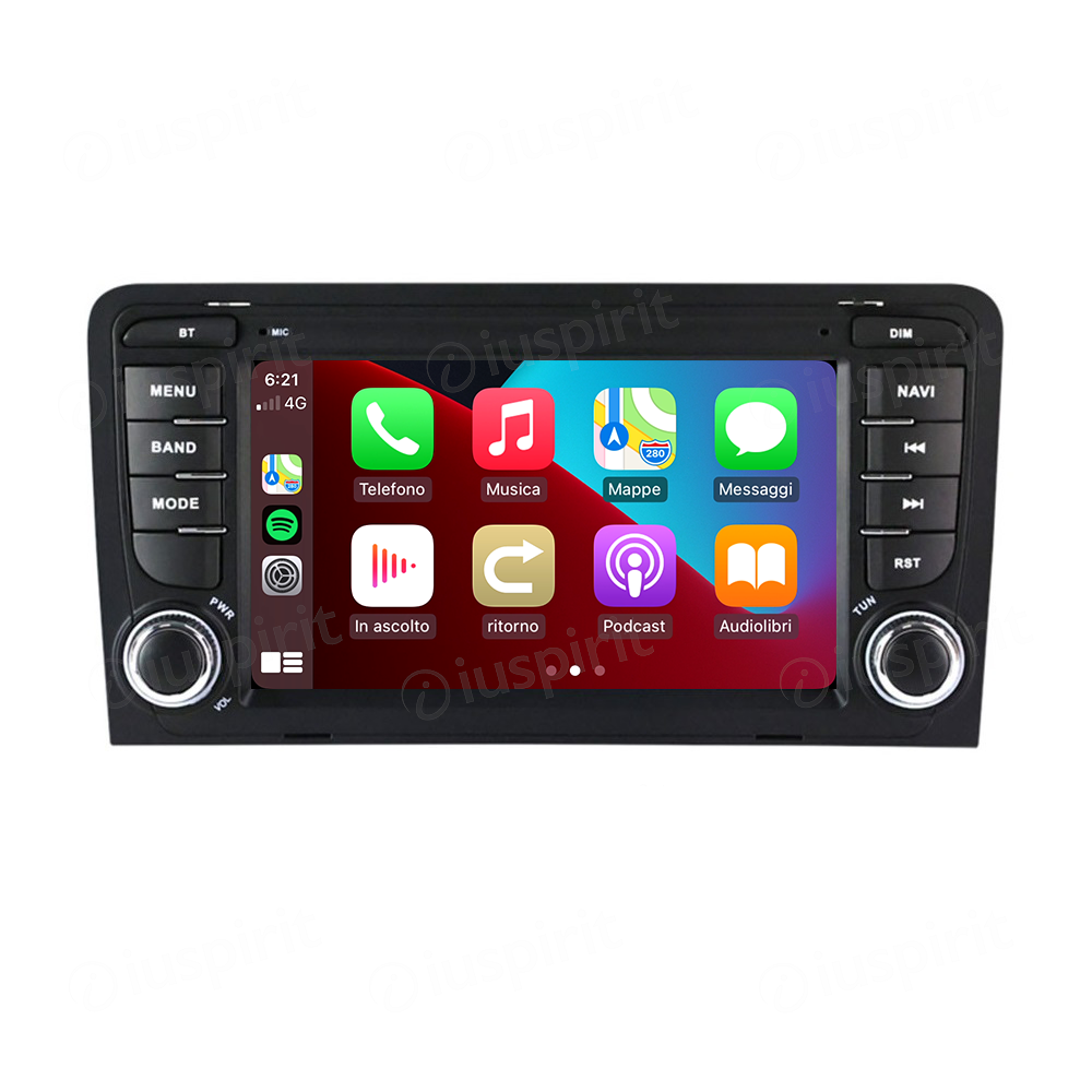 ANDROID autoradio navigatore per Audi A3 Audi S3 2002-2012 Android Auto GPS USB WI-FI Bluetooth 4G LTE
