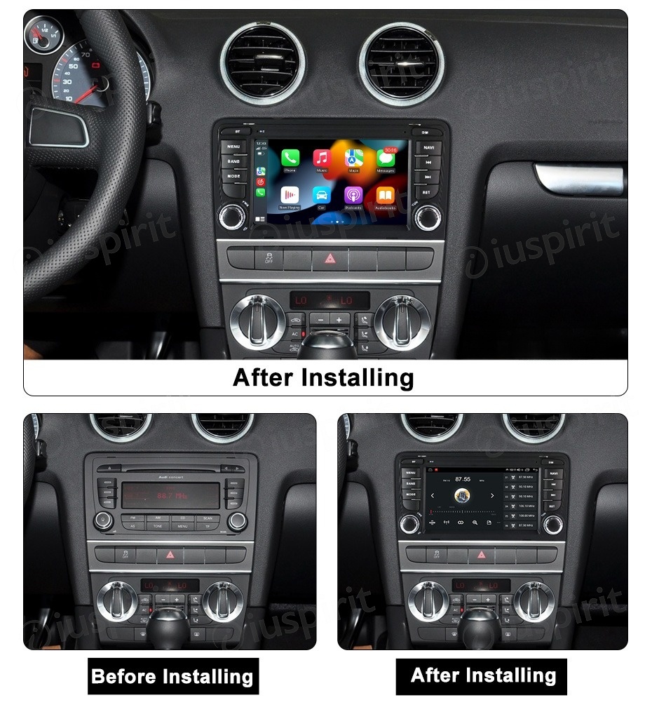 ANDROID autoradio navigatore per Audi A3 Audi S3 2002-2012 Android Auto GPS USB WI-FI Bluetooth 4G LTE - immagine 6