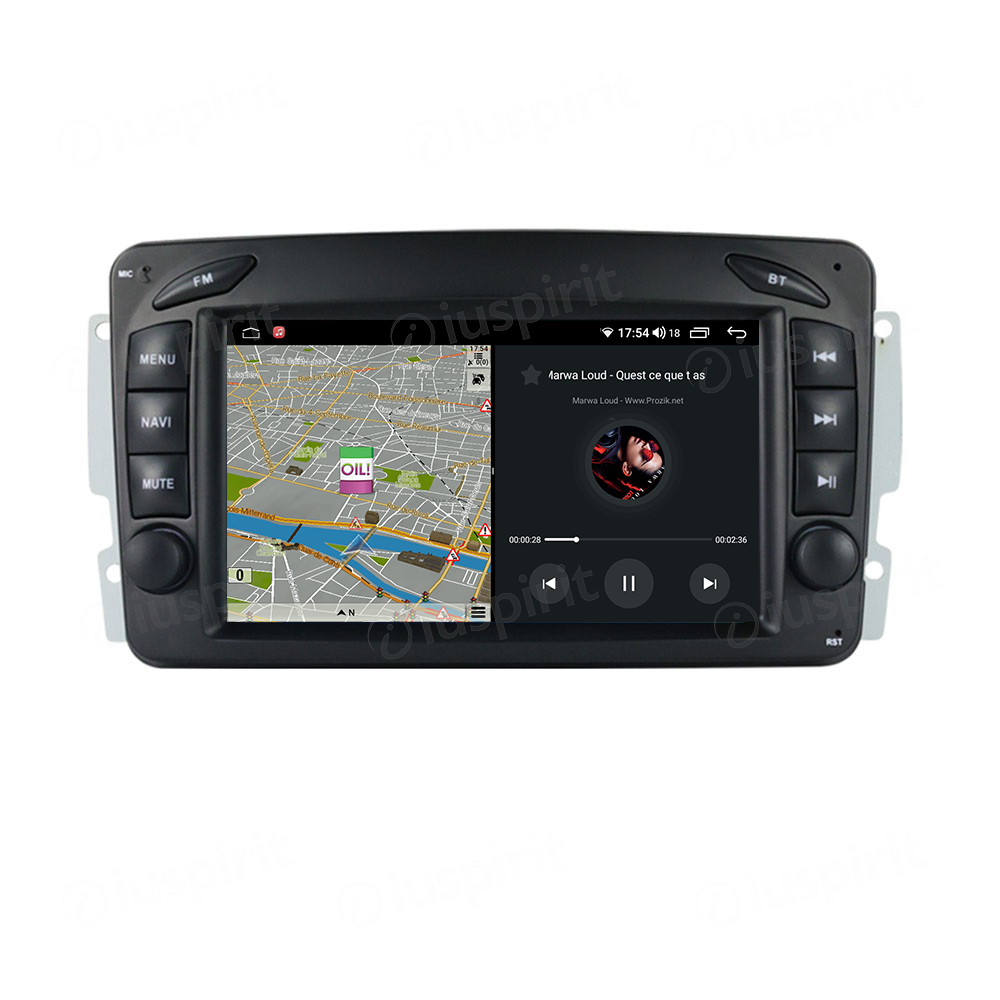 ANDROID autoradio navigatore per Mercedes classe C W203 classe CLK W209 classe A W168 classe G W463 classe E W210 Vito Viano Android Auto GPS USB WI-FI Bluetooth 4G LTE - immagine 4