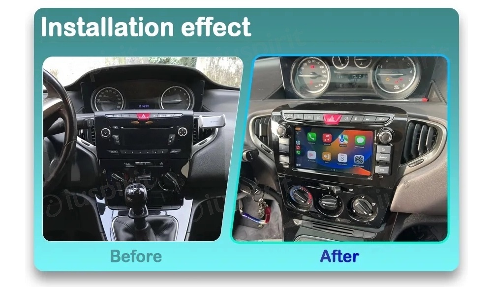 ANDROID autoradio navigatore per Lancia Ypsilon 2012-2020 CarPlay Android Auto GPS USB WI-FI Bluetooth 4G LTE - immagine 10