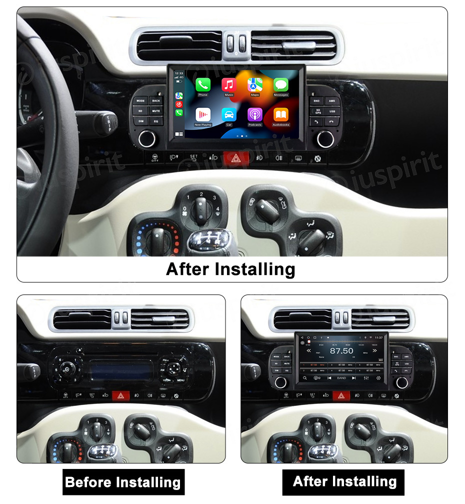 ANDROID autoradio navigatore per Fiat Panda 2013-2025 CarPlay Android Auto GPS USB WI-FI Bluetooth 4G LTE - immagine 7