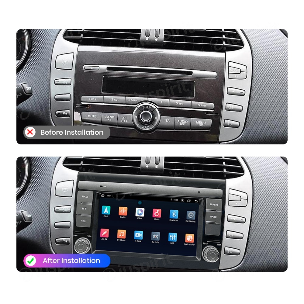 ANDROID autoradio navigatore per Fiat Bravo 2007 - 2014 CarPlay Android Auto GPS USB WI-FI Bluetooth 4G LTE - immagine 7