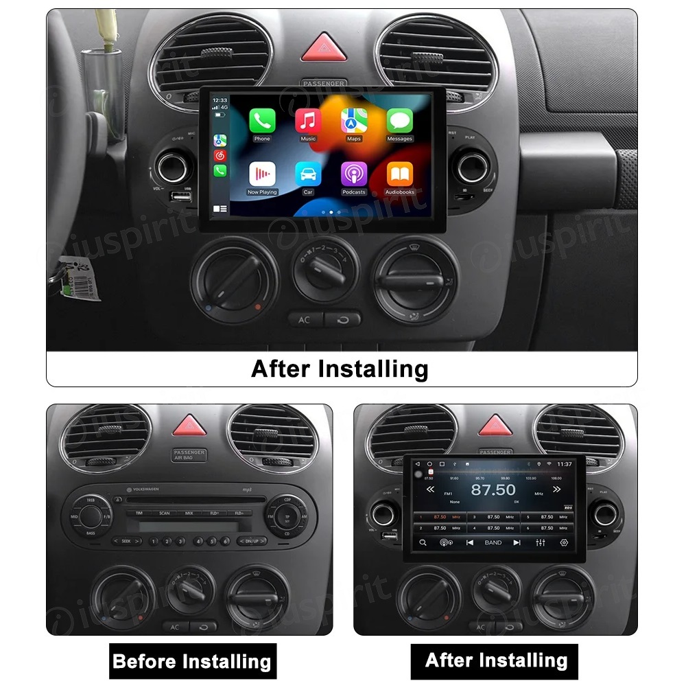 ANDROID autoradio navigatore per VW Beetle Maggiolino 2002-2010 CarPlay Android Auto GPS USB WI-FI Bluetooth 4G LTE - immagine 7