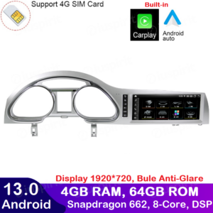 ANDROID navigatore per Audi Q7 2006-2009 CarPlay Android Auto 10.25 pollici 4GB RAM 64GB ROM Octa-Core Bluetooth GPS WI-FI