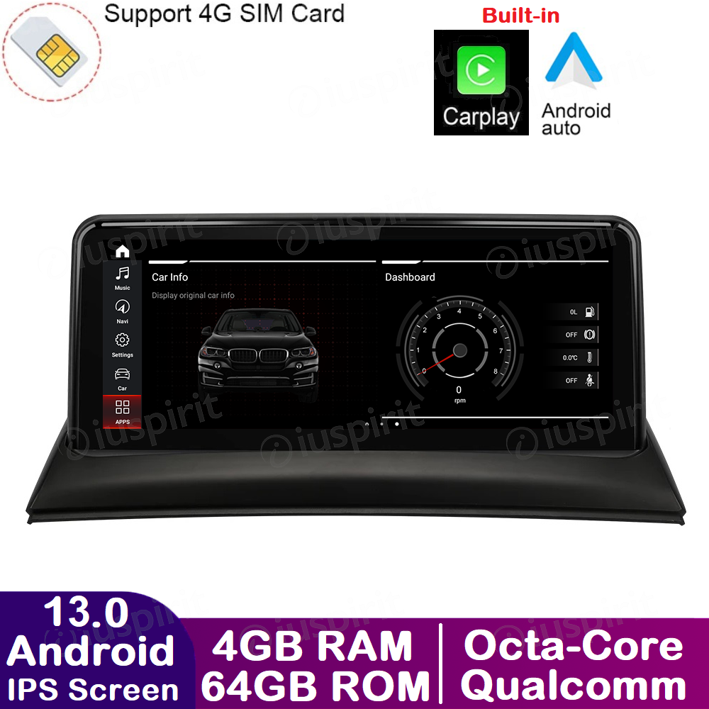 ANDROID navigatore per BMW X3 E83 2004-2009 Sistema CCC 10.25 pollici CarPlay Android Auto WI-FI GPS 4G LTE Bluetooth 4GB RAM 64GB ROM
