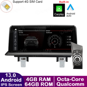 ANDROID navigatore per BMW serie 1 BMW E81 BMW E82 BMW E87 BMW E88 10.25 pollici CarPlay Android Auto WI-FI GPS 4G LTE Bluetooth 4GB RAM 64GB ROM