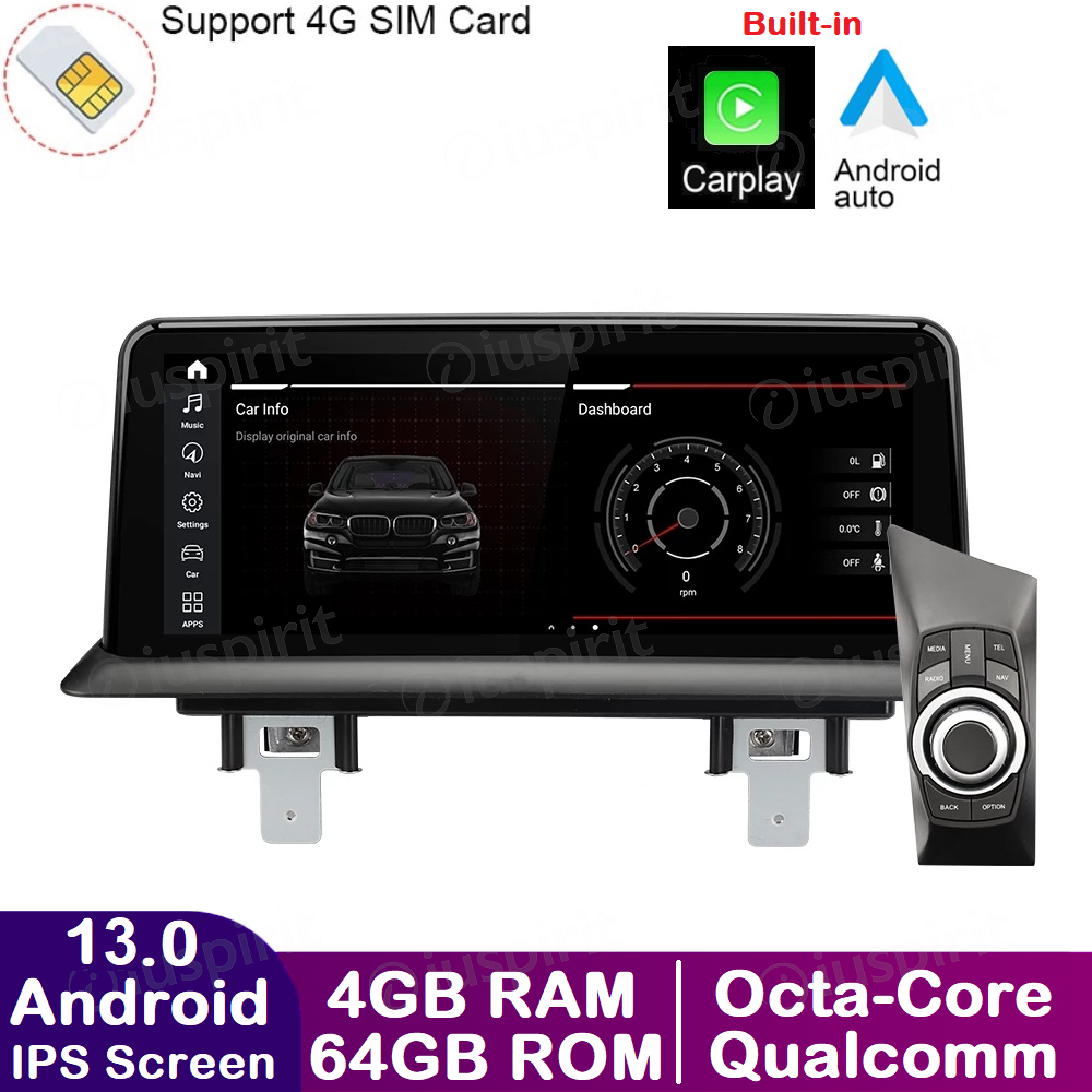 ANDROID navigatore per BMW serie 1 BMW E81 BMW E82 BMW E87 BMW E88 10.25 pollici CarPlay Android Auto WI-FI GPS 4G LTE Bluetooth 4GB RAM 64GB ROM