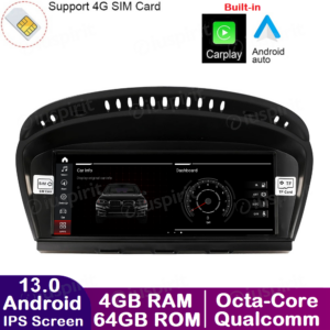 ANDROID navigatore per BMW Serie 3 E90 E91 E92 E93 BMW Serie 5 E60 E63 E64 Sistema originale CCC CarPlay Android Auto WI-FI GPS 4G LTE Bluetooth 4GB RAM 64GB ROM