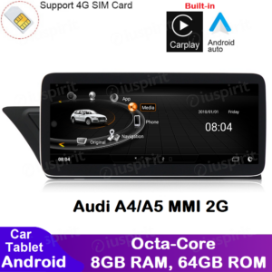 ANDROID navigatore per Audi A4 Audi A5 2008-2016 MMI 2G 10.25 pollici CarPlay Android Auto GPS WI-FI Bluetooth 8GB RAM 64GB Octa-Core 4G LTE