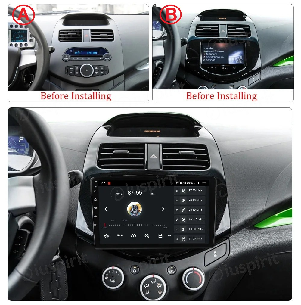 ANDROID autoradio navigatore per Chevrolet Spark 2010-2014 CarPlay Android Auto GPS USB WI-FI Bluetooth 4G LTE - immagine 7