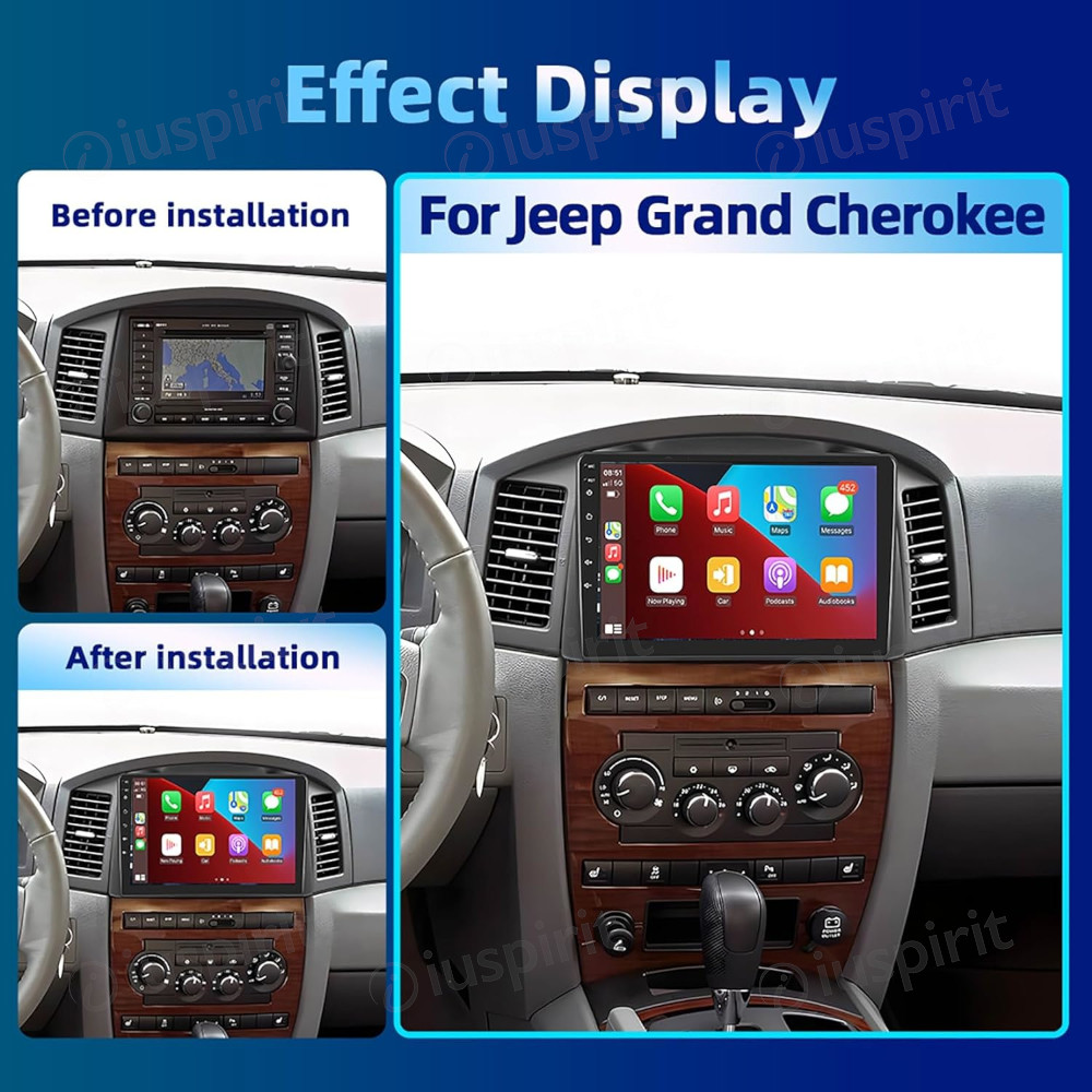 ANDROID car radio navigator for Jeep Grand Cherokee WK 2004-2007 CarPlay Android Auto GPS USB WI-FI Bluetooth 4G LTE - Image 7