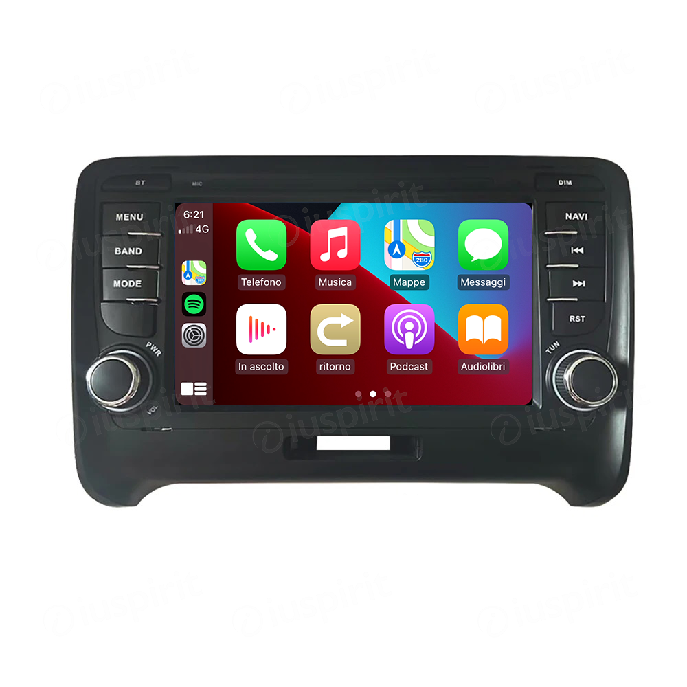ANDROID autoradio navigatore per Audi TT 2006-2013 Android Auto GPS USB WI-FI Bluetooth 4G LTE