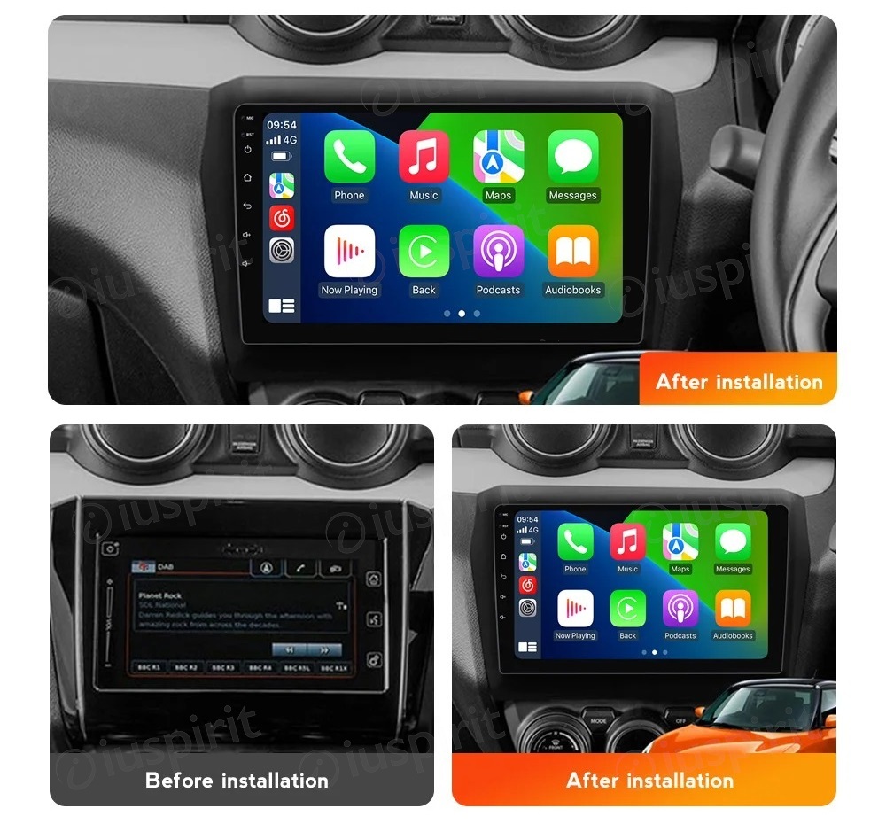 ANDROID autoradio navigatore per Suzuki Swift 5 2016-2020 CarPlay Android Auto GPS USB WI-FI Bluetooth 4G LTE - immagine 6