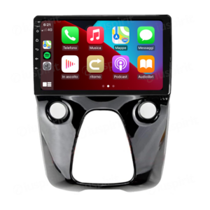 ANDROID autoradio navigatore per Peugeot 107 Citroen C1 Toyota Aygo 2015-2021 CarPlay Android Auto GPS USB WI-FI Bluetooth 4G LTE