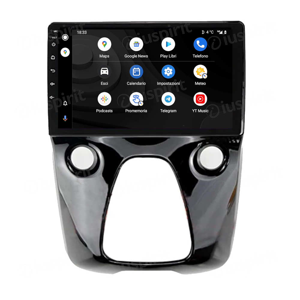 ANDROID autoradio navigatore per Peugeot 107 Citroen C1 Toyota Aygo 2015-2021 CarPlay Android Auto GPS USB WI-FI Bluetooth 4G LTE - immagine 6