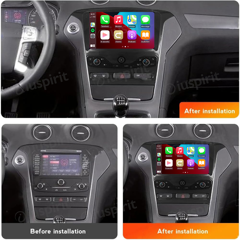 ANDROID autoradio navigatore per Ford Mondeo 2011-2014 CarPlay Android Auto GPS USB WI-FI Bluetooth 4G LTE - immagine 7