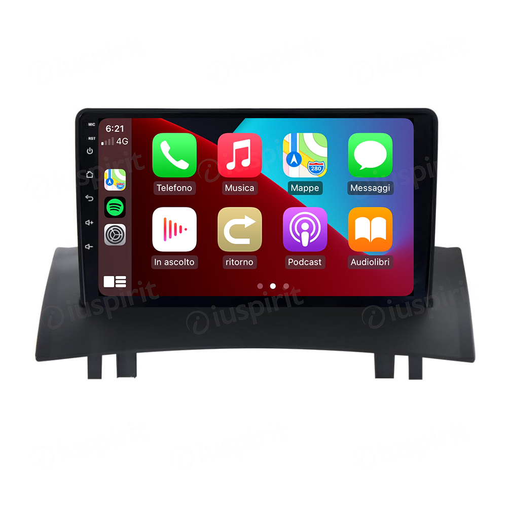 ANDROID autoradio navigatore per Renault Megane 2 2002-2008 CarPlay Android Auto GPS USB WI-FI Bluetooth 4G LTE