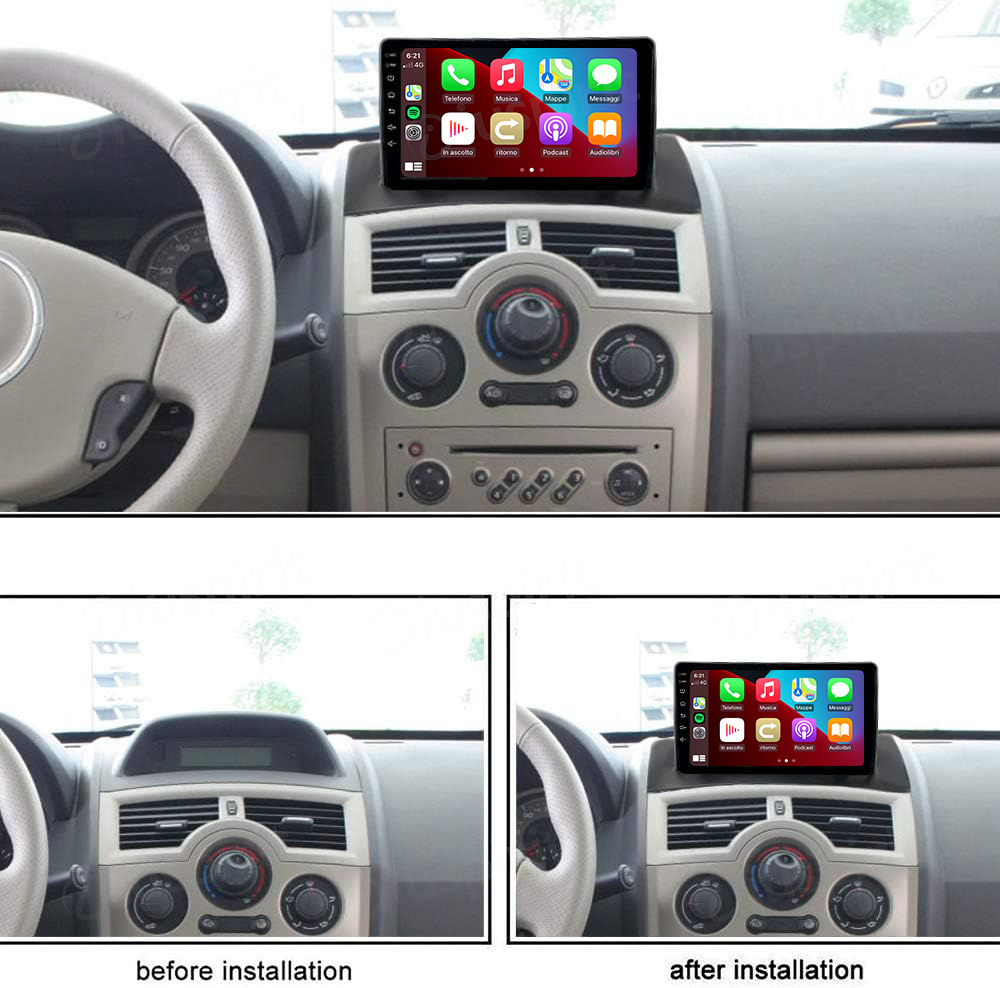 ANDROID autoradio navigatore per Renault Megane 2 2002-2008 CarPlay Android Auto GPS USB WI-FI Bluetooth 4G LTE - immagine 6