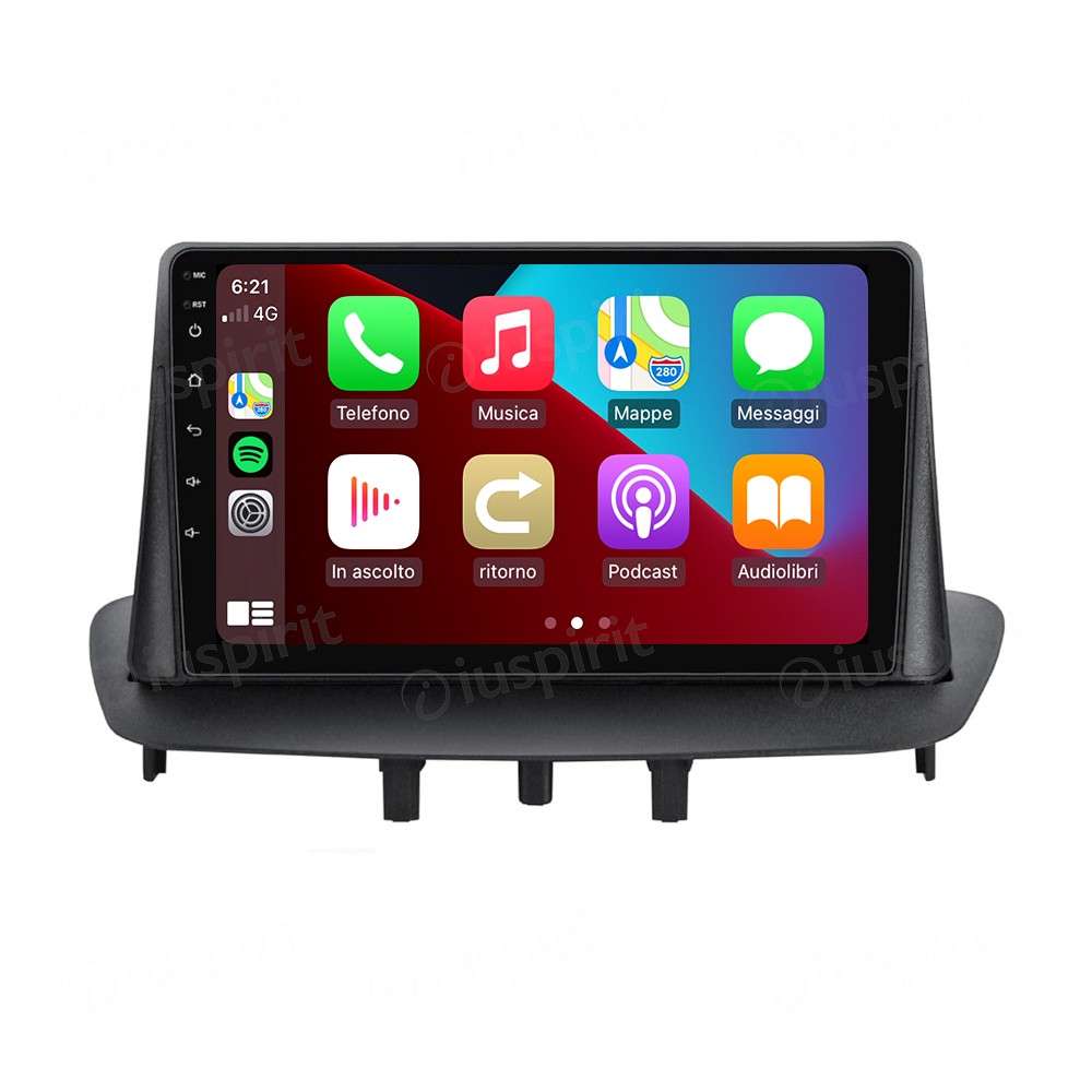 ANDROID autoradio navigatore per Renault Megane 3 2009-2014 CarPlay Android Auto GPS USB WI-FI Bluetooth 4G LTE
