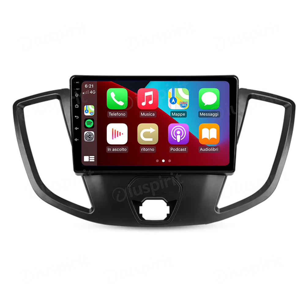 ANDROID autoradio navigatore per Ford Transit 2013-2017 CarPlay Android Auto GPS USB WI-FI Bluetooth 4G LTE