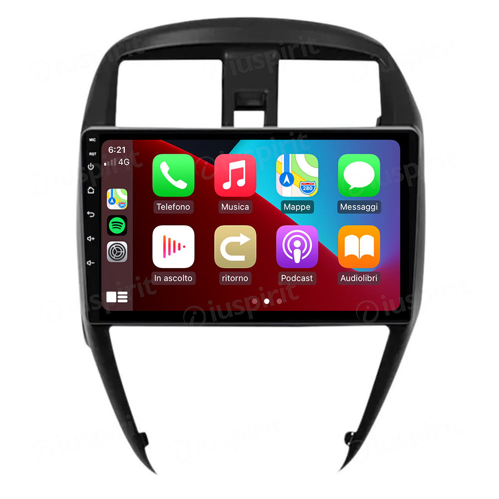 ANDROID autoradio navigatore per Nissan Micra 2014-2015 CarPlay Android Auto GPS USB WI-FI Bluetooth 4G LTE