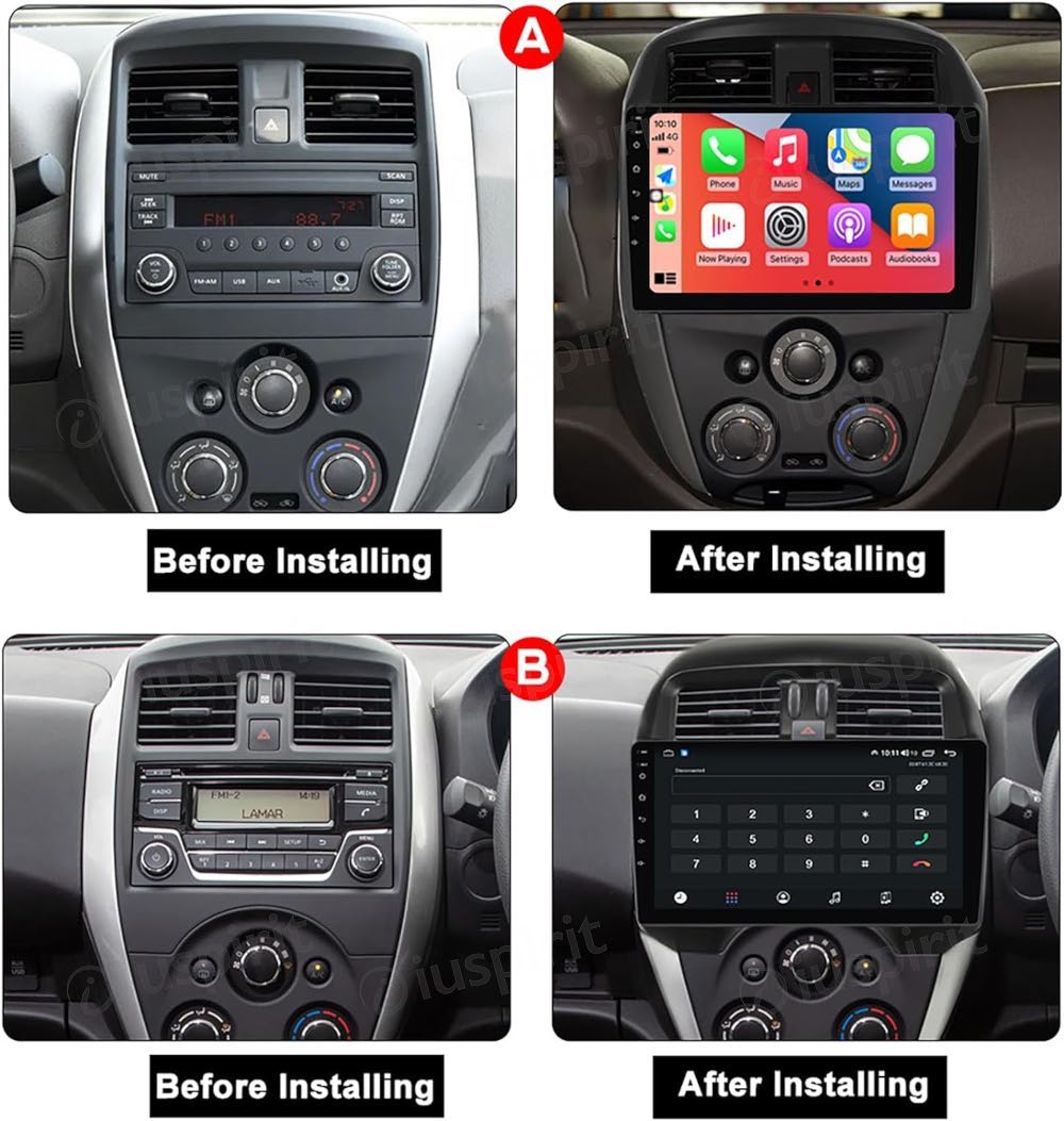 ANDROID autoradio navigatore per Nissan Micra 2014-2015 CarPlay Android Auto GPS USB WI-FI Bluetooth 4G LTE - immagine 6