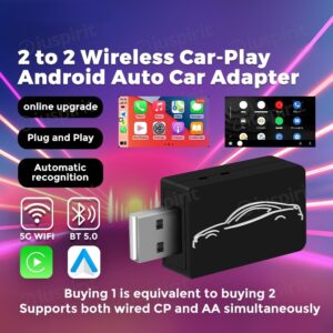 Adattatore Android Auto CarPlay Ai BOX Wireless Bluetooth Wireless CarPlay BOX