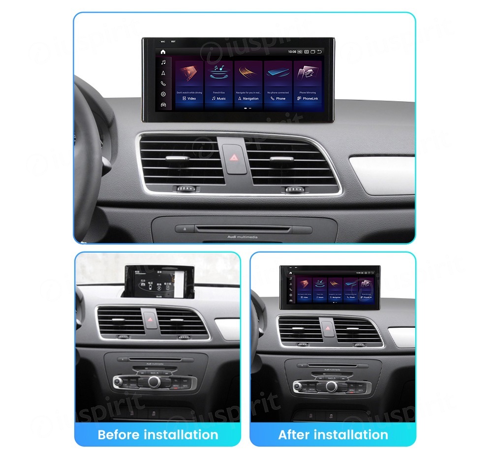ANDROID navigatore per Audi A1 2010-2016 CarPlay Android Auto 10.25 pollici 4GB RAM 64GB ROM Octa-Core Bluetooth GPS WI-FI - immagine 8